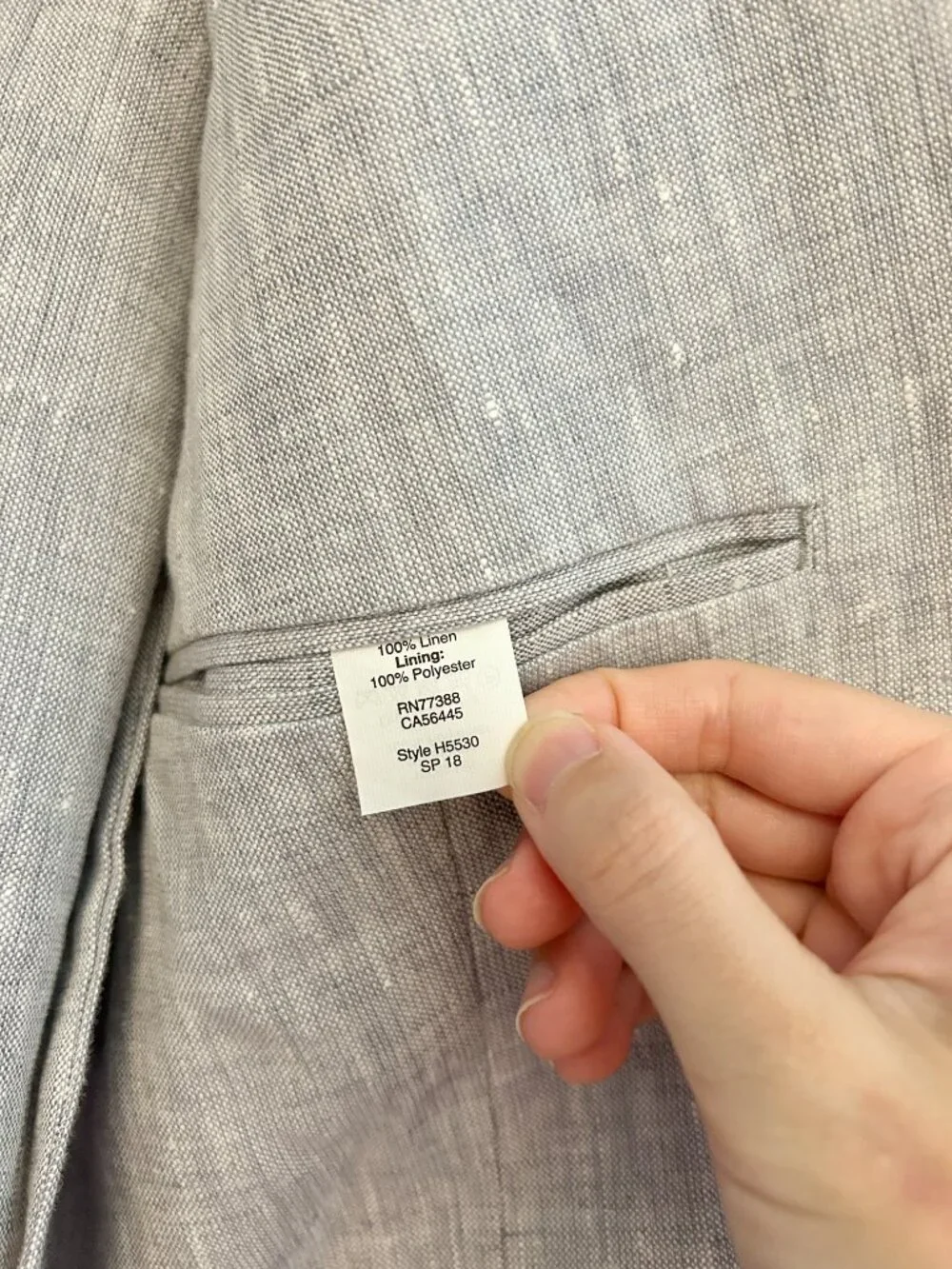 J. Crew Men's Thompson 100% Linen Blazer Light Gray Summer Lightweight Size 38